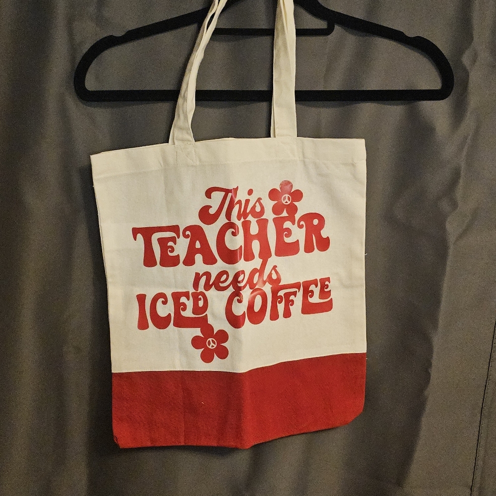 Handmade Beautiful Beacons This Teacher Needs Iced Coffee Tote Bag